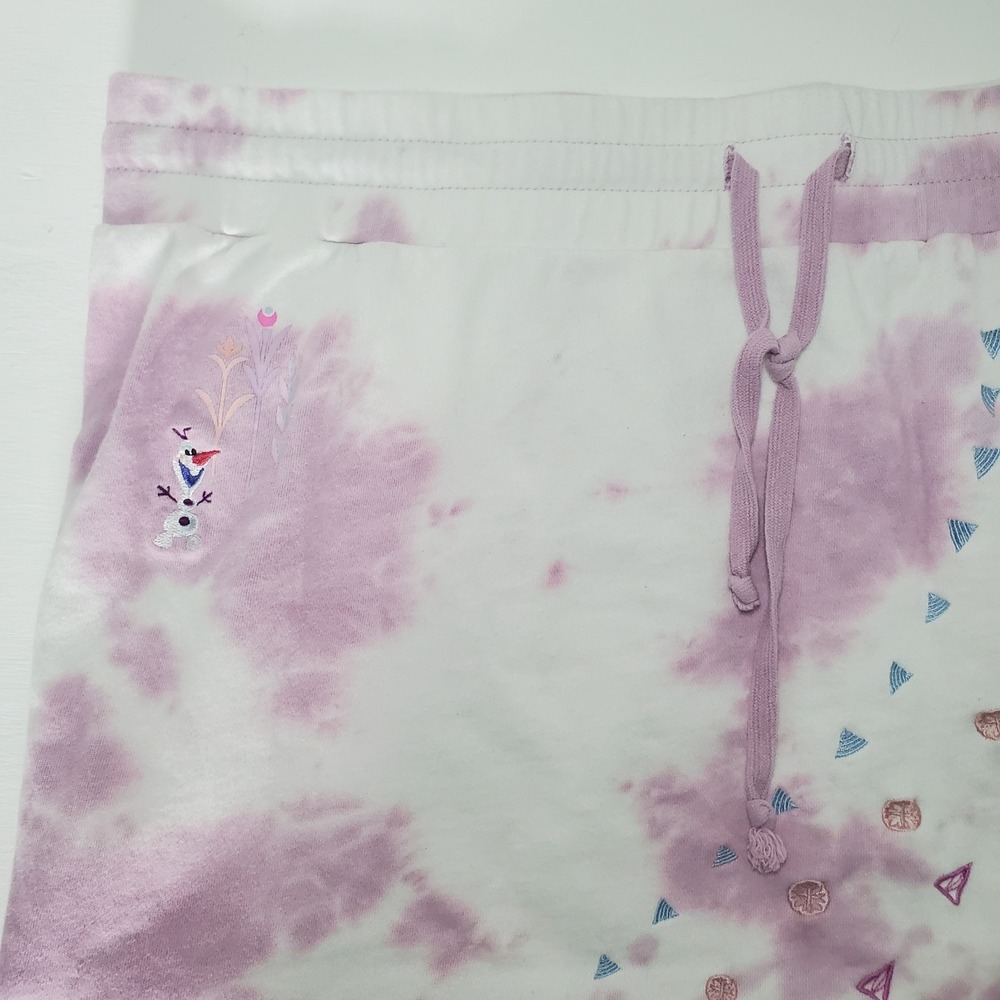 Disney Parks Frozen Olaf‎ Tie Dye Skirt Womens Size 1X Lavender Embroidery